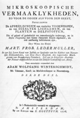 Title page from ‘Mikroskoopische Vermaaklykheden’  1776.