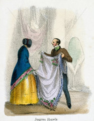 'Angora Shawls'  c 1845.