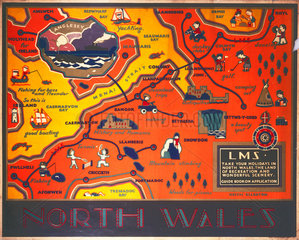 'North Wales'  LMS poster  1923-1947.