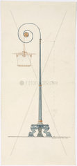 Design for a neo-classical lamp standard or street lamp  1838.
