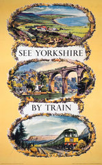 ‘See Yorkshire by Train’  BR poster  1963.