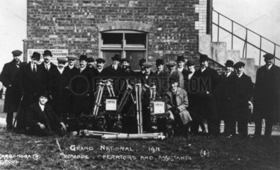 Bioscope operators and assistants  Grand National  Aintree  Liverpool  1911.