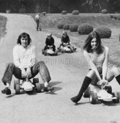 Jackie Stewart  wife and children  1971.