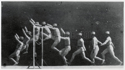 Marey’s chronophotographs of a man doing a high jump  1892.