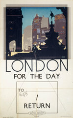 London for the day  British Railways poster  c 1940s.