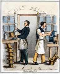 'Hatmaking'  c 1845.