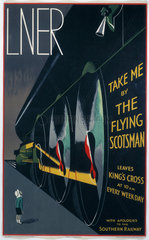 ‘Take Me by The Flying Scotsman’  LNER poster  1932.