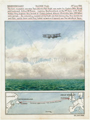 Alcock and Brown’s non-stop Trans-Atlantic Mail flight  14 June 1919.
