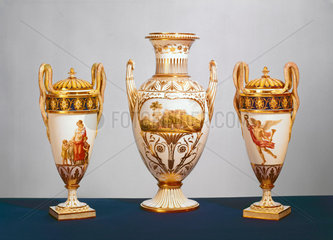 Group of Meissen vases  c 1820.