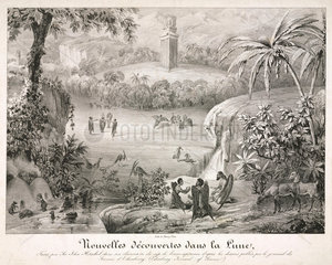 'New discoveries on the Moon'  c 1838.
