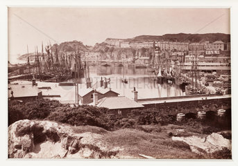 'Portmadoc Harbour and Garth'  c 1880.
