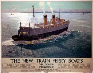 'The New Train Ferry Boats'  SR poster  1936.