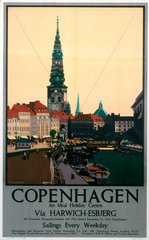 'Copenhagen - An Ideal Holiday Centre'  LNER poster  c 1930s.