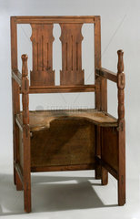 Folding parturition chair  German  1780-1850.