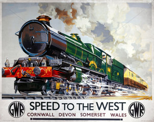'Speed to the West'  GWR poster  1939.