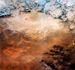View of the surface of Mars  from the Viking 2 Orbiter  1976.