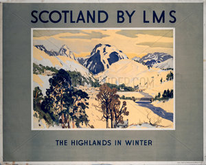 ‘Scotland by LMS - The Highlands in Winter’  LMS poster  1923-1947.