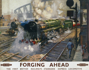 'Forging Ahead’  BR poster  1950s.