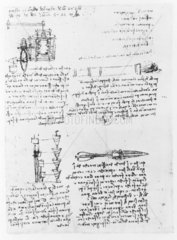 Sketch from Leonardo da Vinci’s notebook  15th century.