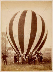 A balloon ready for flight  1885-1890.