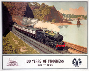 ‘100 Years of Progress  1835-1935’  GWR poster  1935.