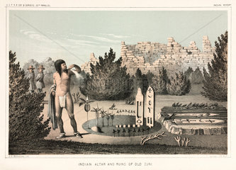 ‘Indian Altar and Ruins of Old Zuni’  1853-1855.