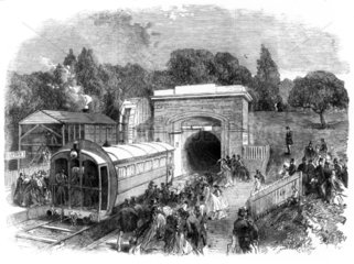 Atmospheric railway  Crystal Palace  Syndenham  London  1864.