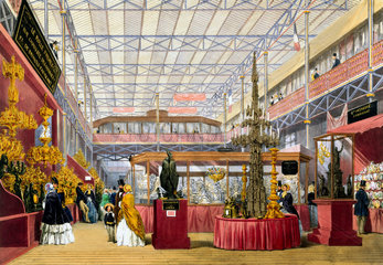 French No 4 stand at the Great Exhibition  Crystal Palace  London  1851.