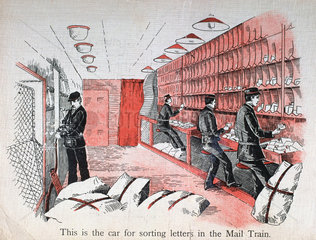 ‘This is the car for sorting letters in the Mail Train'  1890-1891.