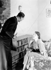 Man talking to a woman  1951.