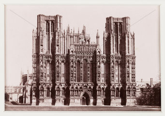 'Wells Cathedral  West Front'  c 1880.