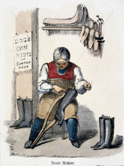 'Boot Maker'  c 1845.