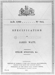 James Watt's patent record  1769.