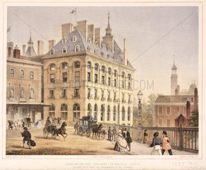The London Bridge Terminus Hotel  19th century.