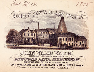 Soho & Vesta Glass Works  Birmingham  1855.
