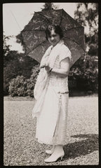 Portrait of Chrissie  wife of Claude Friese-Greene  c 1925.