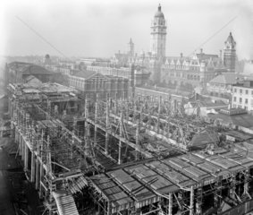 Construction of the East Block  Science Museum  London  8 December 1915.