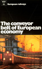 'The Conveyer Belt of European Economy'  poster  c 1970s.