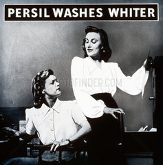 'Persil Washes Whiter'  poster advertisement  c 1940s.