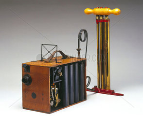 Aeroscope portable kine camera with hand pump  1912.