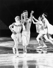 Torvill and Dean  British ice-skaters  on their world tour  1985.