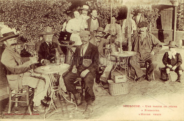 Fishing party enjoying ‘L'Heure d'Absinthe’  1893.