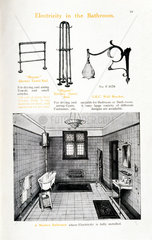 'Electricity in the Bathroom'  c 1890s.