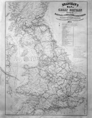 Bradshaw’s Railway map of Great Britain  1851.