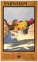 Farnham  Surrey  Southern Railway poster  1923-1948.