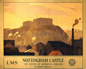 ‘Nottingham Castle’  LMS poster  1924.