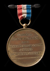 Souvenir ballooning medal  1878.