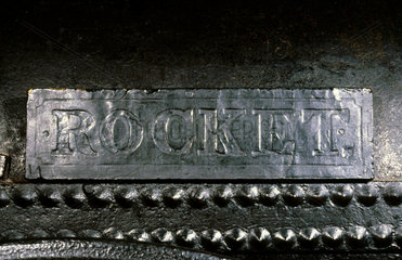 Nameplate from the remains of Stephenson's