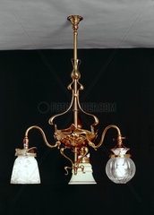 Ornamental gas chandelier  early 20th century.