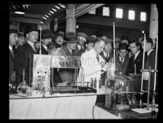 Chemist testing petrol  1932.